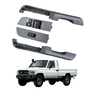 Accesorios para Auto YBJ, Interruptor Interior de Ventana para Cabina Individual, para <span class=keywords><strong>Land</strong></span> <span class=keywords><strong>Cruiser</strong></span> 70 78 2007-2024, LHD/RHD, Gris Beige, Botón del Panel de la Puerta LC79 - Product Image 1