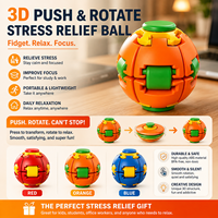Balle anti-stress rotative en gros, jouet de puzzle sensoriel portable pour adultes et enfants