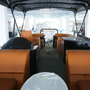 Bote Pontón Deportivo de Lujo Kinocean de 25 pies, Bote de Recreo de Aluminio, Bote Pontón Familiar para Fiestas con Motor para Uso <span class=keywords><strong>en</strong></span> Lagos y <span class=keywords><strong>Mar</strong></span> - Product Image 5