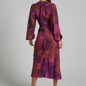 Vestido Largo Casual de Verano para Mujer, Diseño Personalizado OEM de Alta Calidad, Estampado Floral, Sexy, Ajustado, para Fiesta - Product Image 3