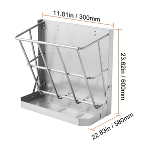 <span class=keywords><strong>Mangeoire</strong></span> murale en acier galvanisé robuste et personnalisable de 21 gallons, haute rigidité, <span class=keywords><strong>pour</strong></span> chèvres, moutons, chevaux - Product Image 2