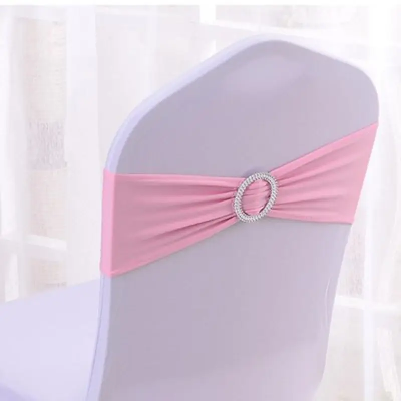 Lazos de LICRA para silla, bandas elásticas rosas calientes para boda, banquete, fiesta, ceremonia, decoración, nuevo estilo