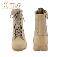 Bottes de combat pour hommes KMS, vente en gros OEM, personnalisées, nouvelle arrivée, légères, antidérapantes, en caoutchouc