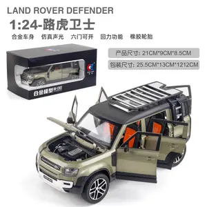 Diecast Car 1/24 Scale Zink legierung Pull Back Fahrzeuge Land Rover Defender Modell auto Spielzeug