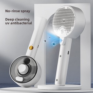 Brosse à vapeur 3-en-1 <span class=keywords><strong>pour</strong></span> animaux de compagnie, démêlante et autonettoyante, <span class=keywords><strong>pour</strong></span> poils longs et courts, <span class=keywords><strong>pour</strong></span> chats et chiens - Product Image 1