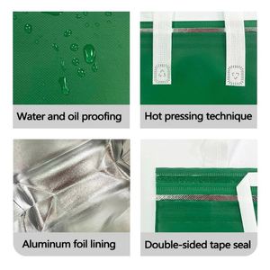 Disposable Cartoon Cooler Bags 24L Waterproof Aluminum Foil Non-Woven Thermal Insulated Foldable Portable Adhesive Closure Food - Product Image 5