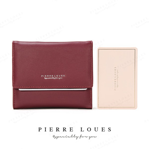 Cartera Multifuncional para Mujer Pierre Loues, Color Rojo Vino, Monedero Triple de 5 Pulgadas, para Uso Diario - Product Image 2