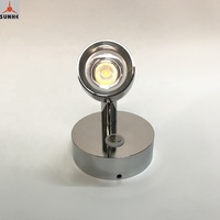 DC12-24V LED Lampu Baca Dimmable RV Perahu Samping Tempat Tidur Kursi Putar Lampu Sorot Lampu Tekan Dimmer Switch USB Charger