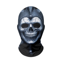 Cagoule drôle à visage effrayant, masque intégral imprimé en 3D, design monstre réaliste, cagoule extensible pour Halloween