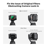 Kit de 4 filtres magnétiques K&F Concept (CPL/Diffusion Noire 1/4+ND16+ND64+ND256) compatible avec le stabilisateur DJI Osmo Pocket 4