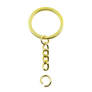 Anneaux plats fendus en acier de 30 mm argentés/dorés/noirs/bronze pour porte-clés, loisirs créatifs, fabrication de porte-clés - Product Image 5
