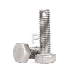 M8 M10 M12 M14 M16 <strong>60mm</strong> 70mm 80mm 90mm 100mm Length 304 Stainless Steel <strong>Screw</strong> GB31.1 Hexagon Bolt With Split Pin Hole on Shank - Product Image 4