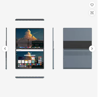 OEM Baru 14 Inci Layar Sentuh Ganda Bisnis All in One PC Portabel Ganda Intel N100 DDR4 8GB PC 2 in 1 Laptop Sistem Win11