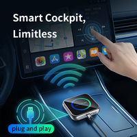 Android 13, Caja Inteligente Inalámbrica Portátil con CarPlay y Android Auto, 4+64GB, WiFi/USB/Bluetooth Integrados, Compatible con iPhone 6+, Universal, SIM, 1 Año
