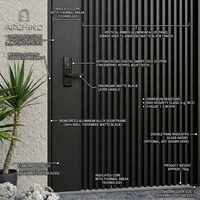 Puerta de Aluminio con Rotura de Puente Térmico, Libre de Mantenimiento, Tamaño Personalizado, para Proyectos de Remodelación de Viviendas, Suministro Directo al por Mayor, Ecológica