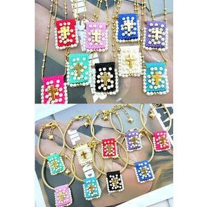 Collar CH-LHN1576 de Lujo <span class=keywords><strong>con</strong></span> Colgante de la Virgen María/<span class=keywords><strong>San</strong></span> <span class=keywords><strong>Benito</strong></span>/<span class=keywords><strong>Cruz</strong></span> Dorada, Colgante Religioso de Concha, Cadena Simple al por Mayor, Collar para Mujer - Product Image 2