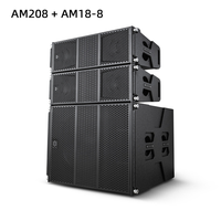 AM18-8 Subwoofer passif à ligne unique de 18 pouces, 800W, haut rendement, pour concerts en extérieur, scènes et événements sonores en direct