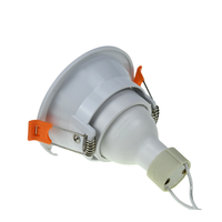 Spot lumineux en plastique PC rond, lampe MR16 encastrée, anti-éblouissement, plafonnier LED, luminaire encastré GU10