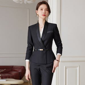 Costume de bureau professionnel pour femme, uniforme de travail formel pour l'automne et l'hiver, idéal pour la réception d'hôtel - Product Image 4