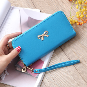 Hot Sale Women's Korean Style PU Leather Wallet Fashionable RFID Feature Card Holder Nylon Lining Zipper <strong>Long</strong> Clutch <strong>Purse</strong> - Product Image 6