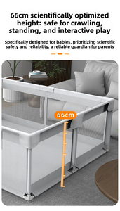 Parc de jeu pliable extra large pour bébé avec porte de sécurité et tapis, aire de jeux intérieure pour tout-petits et enfants, utilisation domestique - Product Image 6