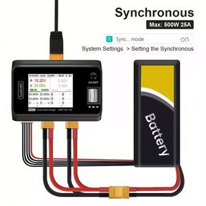ToolkitRC M6D Dual DC 250Wx2 15A RC Charger Remote Control High Power Balance Charger for FPV Racing <b>Drone</b> 2-6S <b>Battery</b> - Product Image 5