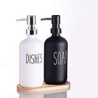Botol semprot rambut kaca silinder kustom 500ml kemasan kosong warna-warni dengan penyemprot pompa permukaan cetak layar Logo
