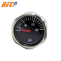 Mini manomètre 180 PSI, micro manomètre pour paintball, compresseur d'air PCP, manomètre à air en acier inoxydable de 20 mm