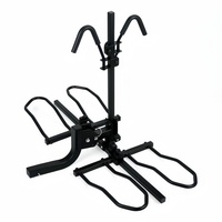 Support de vélo réglable en acier pour hayon de voiture, camionnette, véhicule tout-terrain - Support pliable à fixer sur le crochet de remorquage pour 2 vélos en extérieur