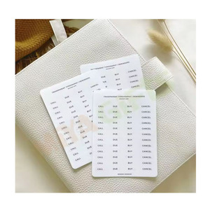 Etiquetas Adhesivas Blancas Personalizadas con Impresión <span class=keywords><strong>de</strong></span> Tinta Negra Minimalista Transparente, Etiquetas <span class=keywords><strong>de</strong></span> Llamada, Plazo <span class=keywords><strong>de</strong></span> Pago, Compra, Cancelación para <span class=keywords><strong>Organizador</strong></span> - Product Image 1