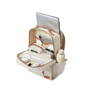 Logo personalizzato di moda di grande capacità <span class=keywords><strong>Beige</strong></span> Oxford Business Laptop borse di tendenza <span class=keywords><strong>zaino</strong></span> per le donne di lusso marca un colore 2025 - Product Image 5