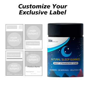 Emballage personnalisé de gommes naturelles pour le sommeil, fabrication OEM, plusieurs designs d'étiquettes, options bouteille + boîte et MOQ flexible pour les clients de marque - Product Image 5