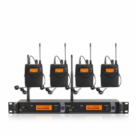 TopYun IEM1200 Moniteur d'oreille sans fil pour scène, émetteur double canal, XLR, construction plastique et métal, léger, surveillance UHF