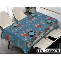 Nappe de Noël multi-formes réutilisable en plastique, imperméable, écologique, à imprimé thème de Noël, résistante à l'huile et aux taches