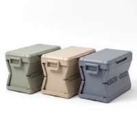 45QT Opvouwbare Koelbox met TPU Opvouwbare Waterdichte Binnenvoering, Koudeketenlevering, Thermische Herbruikbare Voedselbewaarbox