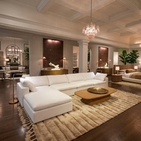 Canapé d'angle modulable contemporain en forme de L avec dossier à coussins détachables pour villa - Vente en gros de meubles de salon