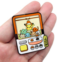 Vente en gros Pokmon poupée machine broche badge Pokemon métal émail dur broche sac accessoires en stock