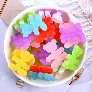 10 Buah/Tas Balon Beruang Jimat Slime Balon Desain Baru Perlengkapan Aksesori Jimat Slime Beruang Mini Kerajinan Tangan