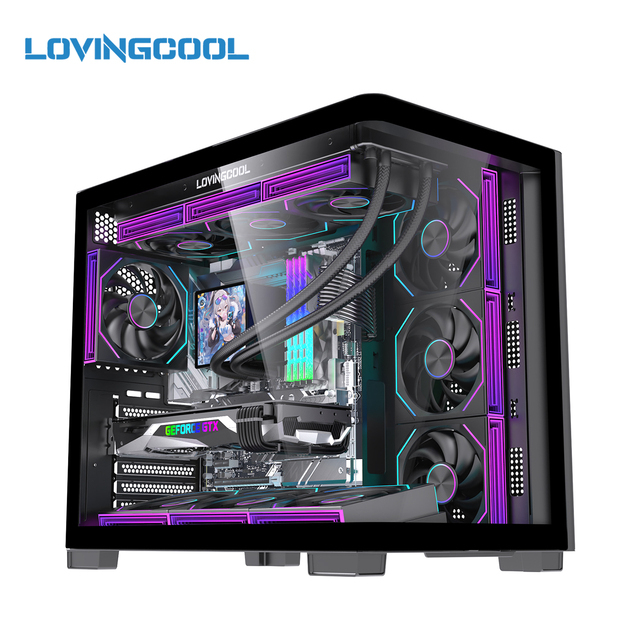 LOVINGCOOL A100 ATX DIY Gaming PC Case 360mm Water Cooling 400mm GPU 7 Slots USB 3.0 Tempered Glass Brand Service Sample Support