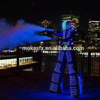 Halloween Led Robot Costume Lumineux Casque Dancerwear Robot costume pour Fête DJ Disco Discothèque