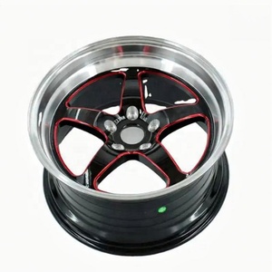 ล้อแม็กซ์ Flrocky คุณภาพสูง มาตรฐาน TUV สำหรับรถญี่ปุ่น ขอบสีแดง ขนาด 18 นิ้ว 6 รู สีดำเงิน ผ่านการทดสอบด้วยรังสีเอกซ์ - Product Image 1