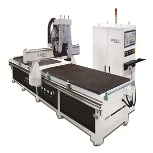 Matkap banka EXCITECH yerleştirme ile E2-1228 çift kafa CNC Router yuvalama CNC makinesi ahşap çalışma ahşap sanayi için sıcak satış