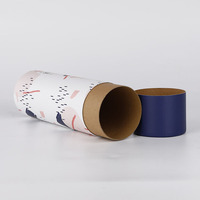 T-shirt tube en papier personnalisé de haute qualité, emballage personnalisé de pièces