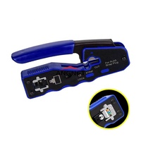 Pabrik OEM Eazy RJ45 tang crimping Cat5e/Cat6/Cat7/Cat8 kabel jaringan RJ45 alat melewati