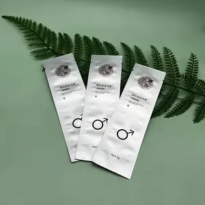 Envoltura de papel de sellado térmico, embalaje de muestra de plástico OEM para cosméticos, Mini bolsa mate para promoción