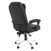 Chaise de bureau pivotante de direction en cuir PU à dossier haut, design moderne et contemporain, confort ergonomique