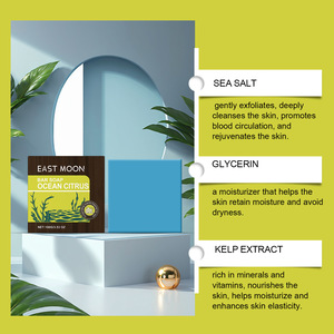 OEM/ODM EAST MOON Marine Citrus jabón en barra sólido a base de hierbas para limpieza suave y refrescante de la piel de los hombres - Product Image 5