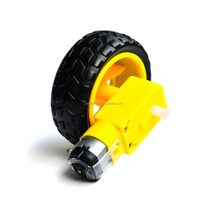 Motore elettrico a corrente continua con ruota per auto giocattolo in plastica 3-6V a doppio albero telaio per auto intelligente <span class=keywords><strong>Robot</strong></span> pneumatici + <span class=keywords><strong>Set</strong></span> motore di riduzione a corrente continua - Product Image 2
