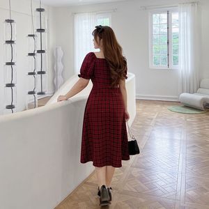 open lace back dress Red Tartan Pleated Button Front Dress – Sail to Sable