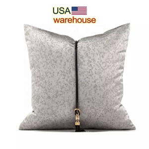 22" 20" 18" <strong>Throw</strong> <strong>Pillow</strong> Covers Luxury Jacquard Hotel Style <strong>Decorative</strong> Macrame Gray square Cushion Cover - Product Image 5